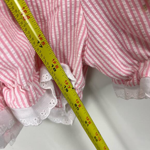 Vintage Pete's Jeans by Good Lad Pink Striped Romper 3T - Picture 6 of 7